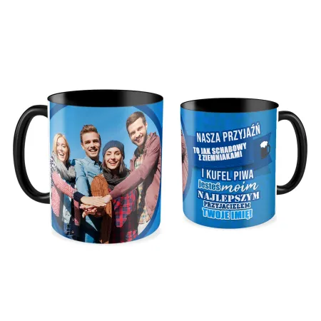 FOTO Kubek czarny 330ml dla PRZYJACIÓŁ